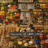 Village Market Jigsaw Puzzle 1000 Pieces