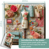 Floral Sewing Atelier Jigsaw Puzzle 1000 Pieces