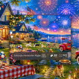 Lakeside Fireworks Night Jigsaw Puzzle 1000 Pieces