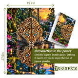 Rainforest Leopard Jigsaw Puzzle 1000 Pieces