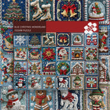 Blue Christmas Wonderland Jigsaw Puzzle 1000 Pieces