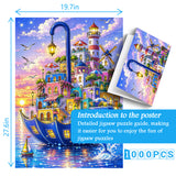 Umbrella Seaside Town Jigsaw Puzzle 1000 Pieces