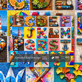 Alphabet Kaleidoscope Jigsaw Puzzle 1000 Pieces
