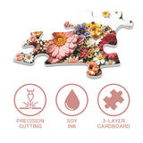 Wildflower Elephant Jigsaw Puzzle 1000 Pieces
