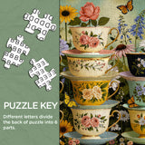 Floral Teacup Garden Jigsaw Puzzle 1000 Pieces