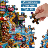 Cute Pet Water Park Jigsaw Puzzle 1000 Pieces