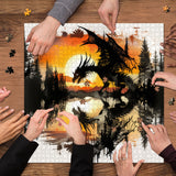 Twilight Dragon Shadow Jigsaw Puzzle 1000 Pieces