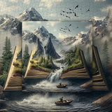 Mountains In Book Jigsaw Puzzle 1000 Pieces