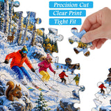 Mountain Snow Play Jigsaw Puzzle 1000 Pieces