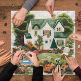 Embroidery Courtyard Jigsaw Puzzle 1000 Pieces