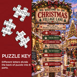 Christmas Village Lane Jigsaw Puzzle 1000 Pieces