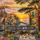 Cinque Terre Sunset Terrace  Jigsaw Puzzle 1000 Pieces