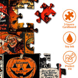 Halloween Retro Poster Jigsaw Puzzle 1000 Pieces