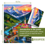 Rainbow Town Train Jigsaw Puzzle 1000 Pieces