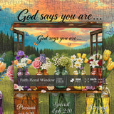 Faith Floral Window Jigsaw Puzzle 1000 Pieces