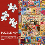 Vintage Sewing Sampler Jigsaw Puzzle 1000 Pieces