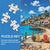 Colorful Coastal Town Jigsaw Puzzle 1000 Pieces