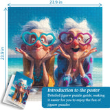 Beach Smile Grandma Jigsaw Puzzle 1000 Pieces