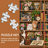 Cat Bookshelf Jigsaw Puzzle 1000 Pieces