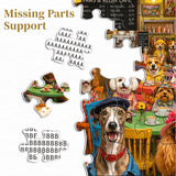 Colorful Paws Café Jigsaw Puzzle 1000 Pieces