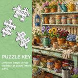 Courtyard Floral Cottage Jigsaw Puzzle 1000 Pieces