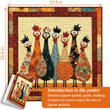 Fabric Chickens Jigsaw Puzzle 1000 Pieces