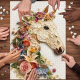 Floral Horse Collage Jigsaw Puzzle 1000 Pieces