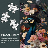 Floral Peacock Jigsaw Puzzle 1000 Pieces
