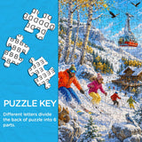 Mountain Snow Play Jigsaw Puzzle 1000 Pieces
