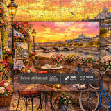 Seine at Sunset Jigsaw Puzzle 1000 Pieces