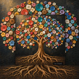Vintage Button Tree Jigsaw Puzzle 1000 Pieces