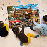 Vintage Motor Town Jigsaw Puzzle 1000 Pieces