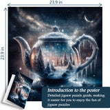 Snowlit Teapot Jigsaw Puzzle 1000 Pieces