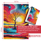 Impasto Art Tree Jigsaw Puzzle 1000 Pieces