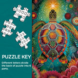 Flower Sea Turtle Jigsaw Puzzle 1000 Pieces