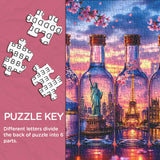World Landmark Bottles Jigsaw Puzzle 1000 Pieces