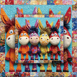 Quilted Donkeys Jigsaw Puzzle 1000 Pieces