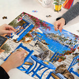 Aegean Cat Haven Jigsaw Puzzle 1000 Pieces