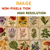 Vintage Botanical Cards Jigsaw Puzzle 1000 Pieces