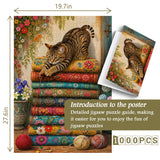 Colorful Cloth and Cat Jigsaw Puzzle 1000 Pieces