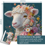 Flower Sheep Jigsaw Puzzle 1000 Pieces