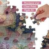 Quilled Floral Pig Jigsaw Puzzle 1000 Pieces