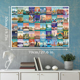 BBLOLDIN® World Land Monces de Viaje Jigsaw Puzzle 1000 Piezas