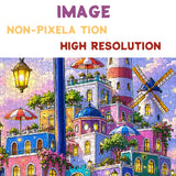 Umbrella Seaside Town Jigsaw Puzzle 1000 Pieces