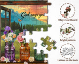 Faith Floral Window Jigsaw Puzzle 1000 Pieces