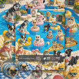Jolly Splashing Paws Jigsaw Puzzle 1000 Pieces