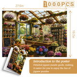 Floral Art Cottage Jigsaw Puzzle 1000 Pieces