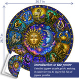 Stained Glass Zodiac Jigsaw Puzzle 1000 Pieces