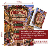 Christmas Village Lane Jigsaw Puzzle 1000 Pieces