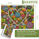 Succulent Kaleidoscope Jigsaw Puzzle 1000 Pieces